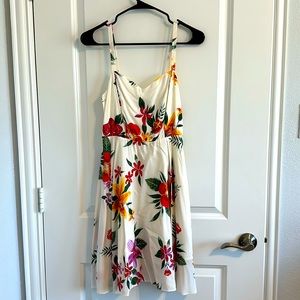 Tropical flower summer dress